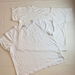 Bundle J Crew Rolled Short Sleeves Pocket Tee XL Everlane Crewneck Tee L